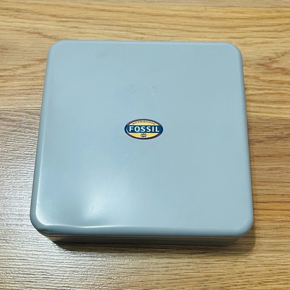 EUC Unisex Fossil Stainless Steel Box For Wallets And Watches 5” X 5” X 1.75” - Picture 3 of 7